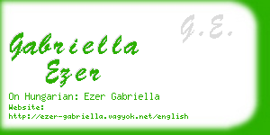 gabriella ezer business card